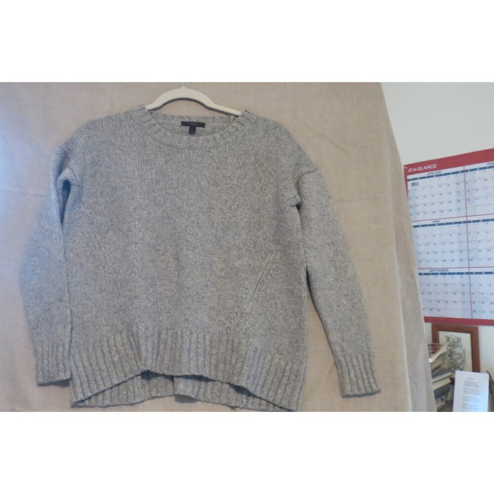 J.Crew Gray Knit Sweater High Low Hem Small